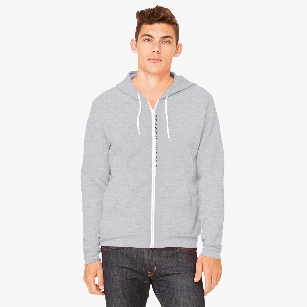 Peaceminusone Unisex Zip-Up Hoodie - Hoodiego