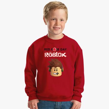 Roblox Red Nose Day Kids Sweatshirt Hoodiego Com - red sweater roblox