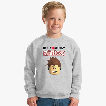 Roblox Red Nose Day Kids Sweatshirt Hoodiego Com - red sweater roblox