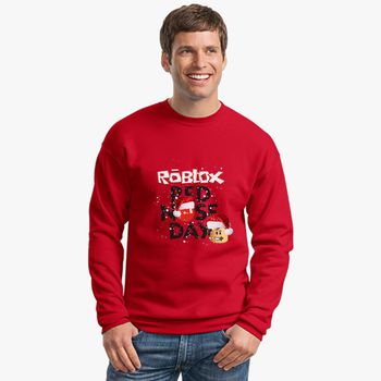 Roblox Christmas Design Red Nose Day Crewneck Sweatshirt Hoodiego Com - roblox reindeer nose