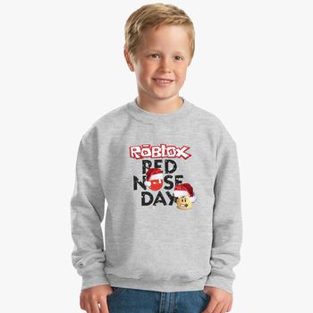 Roblox Christmas Design Red Nose Day Kids Sweatshirt Hoodiego Com - roblox red nose day boys t shirt