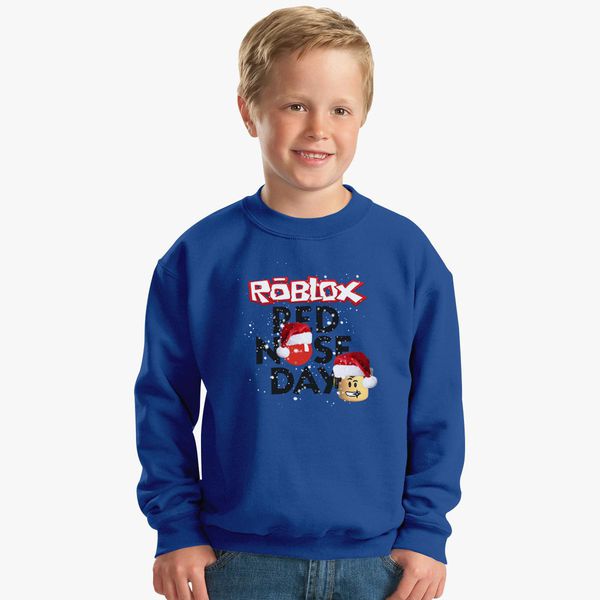 Roblox Christmas Design Red Nose Day Kids Sweatshirt Hoodiego Com - roblox red nose day unisex zip up hoodie hoodiego com