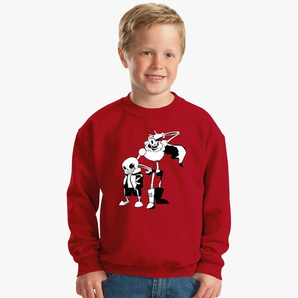Sans And Papyrus Undertale Kids Sweatshirt Hoodiego Com - underfell sans shirt roblox t shirt designs