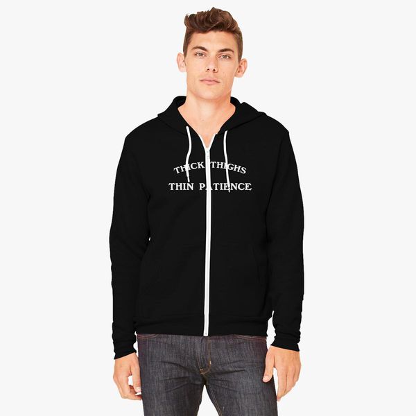 thin black zip up hoodie