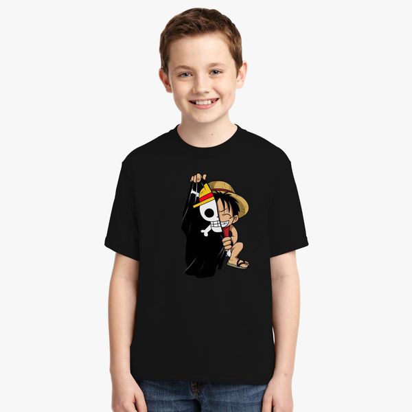 Luffy Flag One Piece Youth T Shirt Hoodiego Com - t shirt sanji one piece roblox