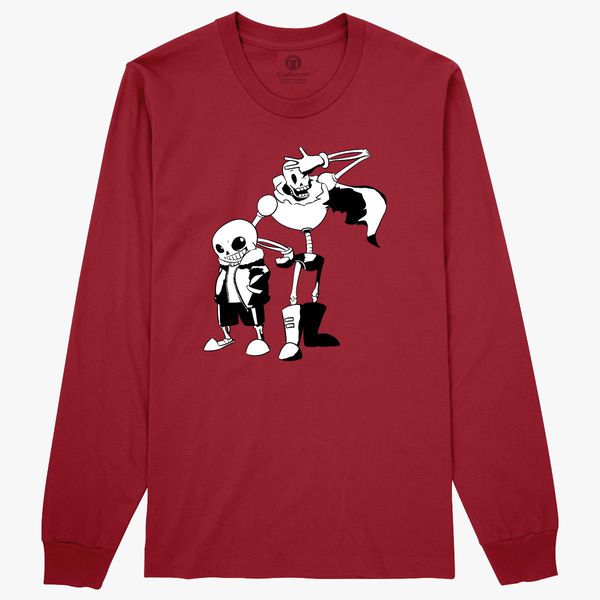 Sans And Papyrus Undertale Long Sleeve T Shirt Hoodiego Com - underfell papyrus shirt roblox